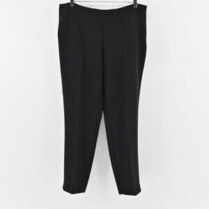 LES COPAINS Pants Womens Size 48 Black High Rise Straight Leg Blue Label Office